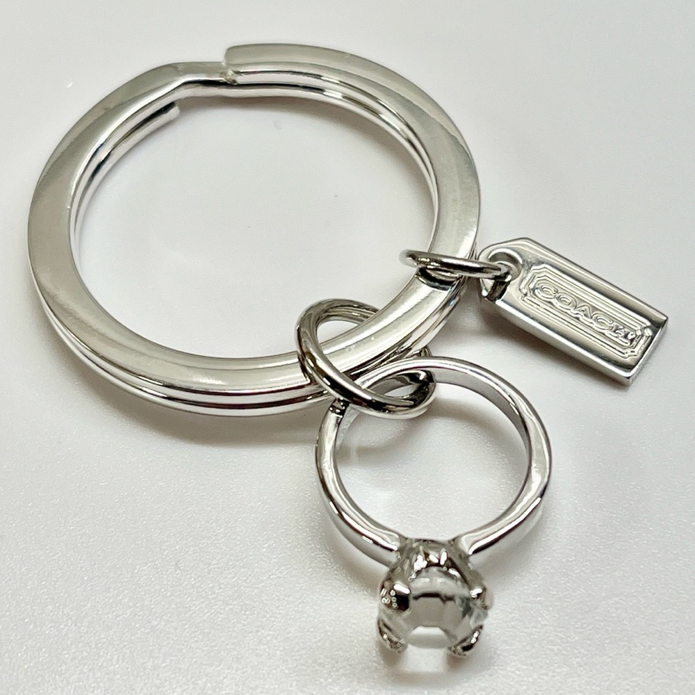 Coach Diamond Ring Key Fob NWOT
